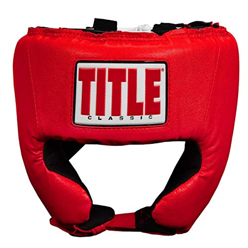 TITLE Boxing Classic USA Competition Headgear - Protective Gear for Sparring and Martial Arts, USA Boxing Approved - color: Red, size: X-Large