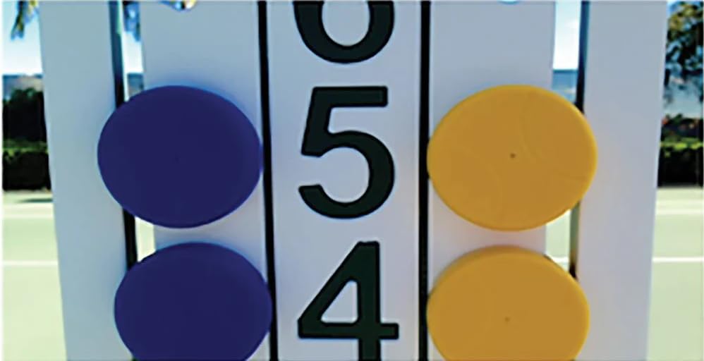 BuyBocceBalls Listing - Scoreboard for Bocce - Green and Yellow Indicators