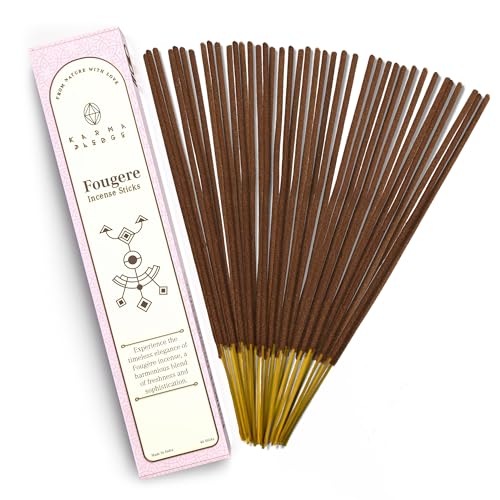 KarmaPledge Fougere Incense Sticks, Burn Time 45-60 Min, 40 Sticks - color: Fougere, size: 40 Hand Dipped Sticks