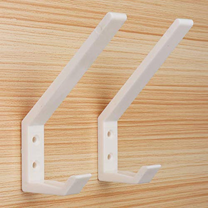 4PCS Helmet Holders Plastic Hanging Hooks Wall Mounted Hangers Hat Glove Bag Shoe Clothes Rack (White-4PC) - color: White-4PC