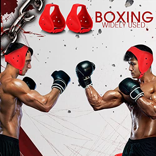 Jerify 2 Pcs Wrestling Headgear for Kids Youth Soft Grappling Headgear Wrestling Adjustable Ear Guard Protective(Red) - color: Red