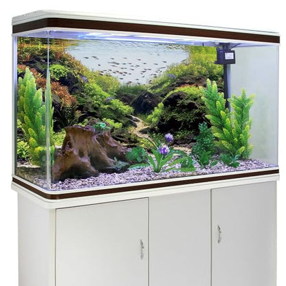 AWERT 60x24 inches Stone Aquarium Background Aquatic Plant River Bed & Lake Fish Tank Background Seaweed Fish Tank Background Vinyl Background - size: 60x24in/150x60cm