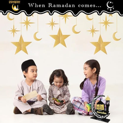 Ramadan Advent Calendar 30 Days Countdown Calendars for Ramadan Eid Mubarak Centerpieces Decorations for Home Office Table
