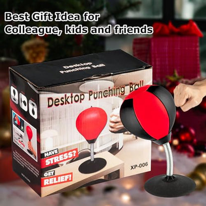 Stress Buster Desktop Punching Bag - Suctions to Your Desk, Raipoment Heavy Duty Stress Relief Ball, Funny Gifts for Boss or Coworker, Easter - size: Red/Black