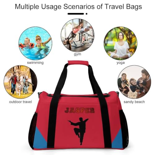 Custom Name Taekwondo Karate Duffle Bag for kids Boy Girls,Personalized Martial Arts Gear Bag,Water-Resistant Sparring Equipment Red Taekwondo - color: Taekwondo Karate-07