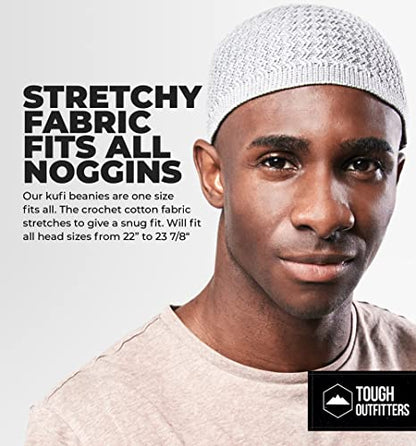 Tough Headwear Kufi Hat - Kufi Hats for Men Muslim, Turkish Kufi Cap - color: Grey