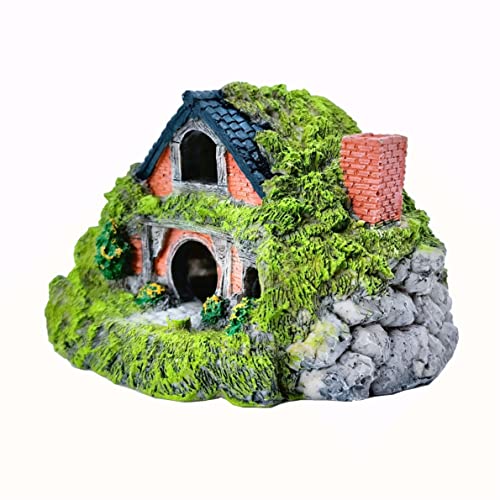 M2cbridge Antique Roman Column Ruins European Castle Aquarium Decorations Fish Tank Hideout Rocks (Fairy Garden) - color: Fairy Garden
