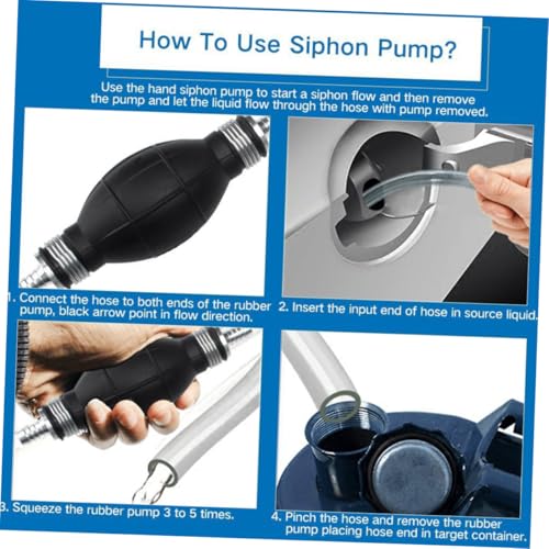 Manual Siphon Pump Hose Set for Oil and Water Transfer, Vehicle Guide Oil Tube with Sturdy Suction Hose, Practical Water Siphon Kit for Aquarium, Car, and Home Use