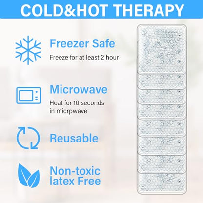 TrelaCo 30 Pack Clear Small Ice Packs for Injuries Reusable Mini Boo Boo Gel Bead Ice Pack Soft Cold Packs Cold Hot Compress for Pain Relief Wisdom Teeth Breastfeeding, Tired Eyes Face Neck - color: Clear