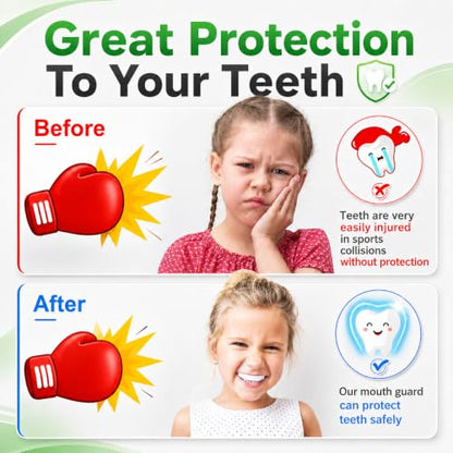 MENOLY 5 Packs Kids Mouth Guard - BPA Free Toddler Mouth Guard for Boys Girls with Portable Case, Mouth Guard Football for Boxing, Basketball, Lacrosse, MMA, Hockey, Wrestling, Soccer - size: Small (Under 7 Year old)