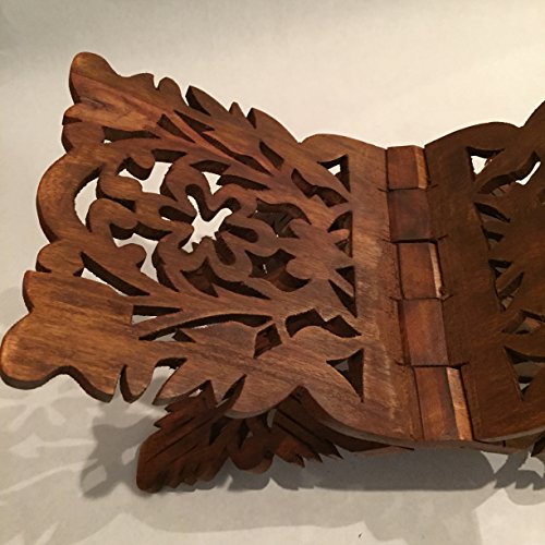 기도 책 홀더 스탠드 독특한 휴일 선물 리할 레할 레일 나무 조각 선물 39.4cm x 17.8cm(15.5인치 x 7인치)