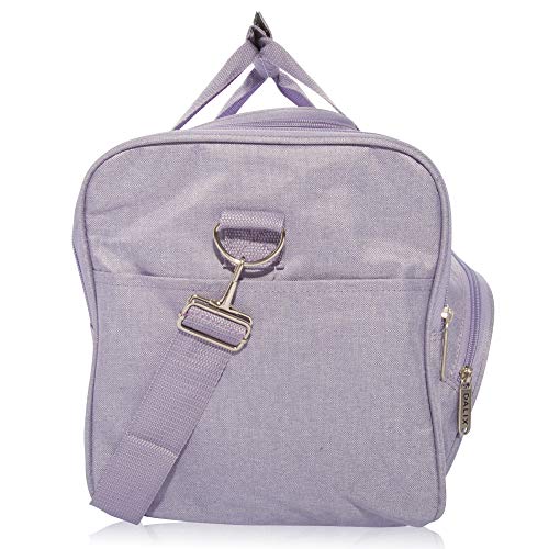 DALIX Signature Travel or Gym Duffle Bag in (Black, Gray, Navy Blue Red) - color: Purple