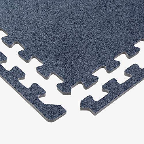 We Sell Mats 3/8 Inch Thick Interlocking Foam Carpet Tiles Durable Carpet Squares Anti Fatigue Support for Home Office or Classroom Use - color: Charcoal Gray, style: 100 Square Feet (25 Tiles)