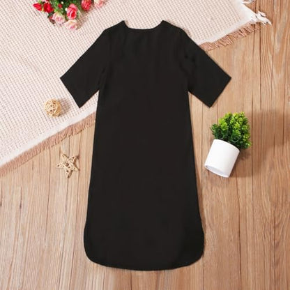 Kids Muslim Short Sleeve Thobe Islamic Boys Lace Embroidery Kaftan Thobes Toddler Soft Abaya Prayer Pullover Clothes - color: Black, size: 6-12 Months