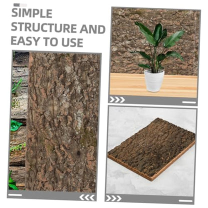 Abaodam Cork Bark Reptile Background for Terrarium Decor Natural Habitat Mat for Gecko Tank Climbing Surface Enhances Visual Depth and Water Quality Safety