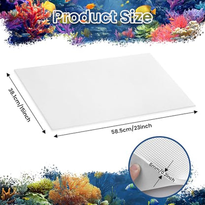 15 x 23 Inch Fish Tank Pad, 6mm Aquarium Leveling Mat, White | Water-Resistant Surface, Easy to Cut, Helps Cushion the Tank Base, Suitable for Aquariums and Terrariums - color: White, size: 15 x 23in