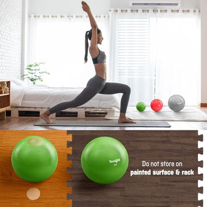 Yes4All Weighted Toning Balls for Exercise, Soft Medicine Balls for Exercise, Pilates, Yoga, Balance, Flexibility, 2-10lbs - color: F. 2lb - Blue, style: B. Diamond Grip - Knurl