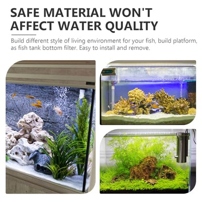 6 Pcs Aquarium Grid Dividers Fish Tank Partition Boards with Filter Tray White 30x30cm Bottom Isolation for Breeding and Tank Separation