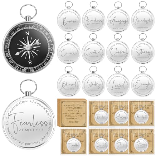 Kingdder 36 Sets Christian Compass Bulk Religious Gifts - color: Sliver