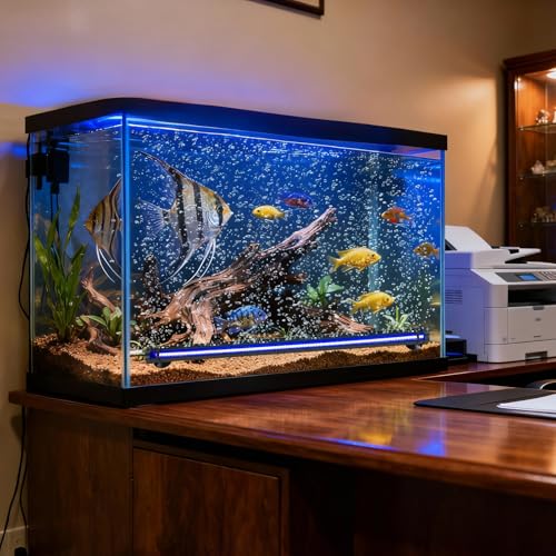 Bubble Fish Tank Light：Ip68 Waterproof Fish Aquarium Lights with Oxygen Boost for 12-17 inch Saltwater Freshwater Tanks -Submersible Led Lights with Remote for Aquatic Pet Plants Lovers - size: 12 inch Nanoscale Bubbles