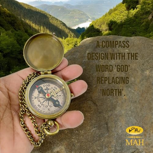 Bible Verse Brass Compass – “Be Strong and Courageous” (Joshua 1:9) | Christian Gift for Graduation, Baptism, Confirmation – Religious Keepsake for Boys, Girls, Teens, Men, Pastors & Church Events - style: Be Strong – Edition 3