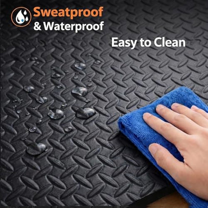 THAILE Gym Equipment Mat, 79" x 39"x 0.16" Exercise Equipment Mat | Heavy-duty floor protector for treadmills, ellipticals, bikes and weight equipment; reduces vibration, noise and floor damage - size: 79L''×39W''×0.16''