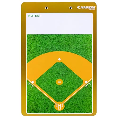 Cannon Sports Dry Erase Coaches Board with Marker - Double-Sided Dry Erase Coaching Board for Baseball, Basketball, Football, Soccer, and Hockey - Perfect for Practices and Games (Baseball) - style: Baseball