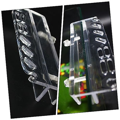 DOITOOL Acrylic Aquarium Tool Holder Multiple Storage for Plant Maintenance Wall-Mounted Organizer for Fish Tank Cleaning Tools and Accessories