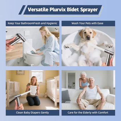 Handheld Bidet Sprayer for Toilet - Bidets for Existing Toilets Adjustable Water Pressure with Bidet Hose for Feminine Wash, Stainless Steel Muslim Shower Jet Spray for Toilet - style: 1 Pack