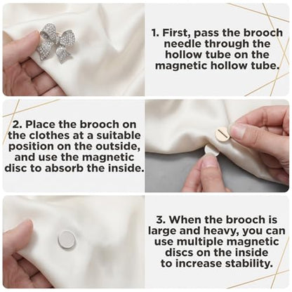 Mini Magnetic Pin Brooch Converters - color: Gold