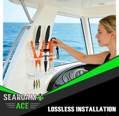 Boat Knife Holder,Marine Plier Holder and Lure Holder,Acrylic Marine Storage Organizer - style: TRANSPARENT