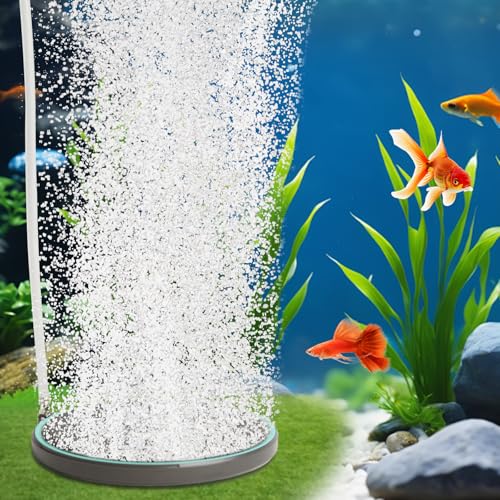 6" Air Stone for Aquarium, Bubbles Quiet Diffuser | 6" for 80-150gal, ultra-fine quiet bubbles. Durable ceramic+ABS, anti-clog. Complete kit - size: 6 inch