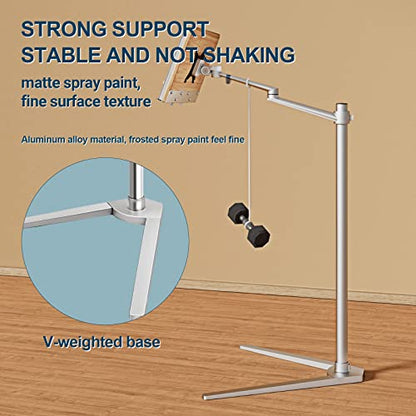 Bookstand, WoodPad, Rotating Holder for Laptop/Tablet/Phone, 2 Spring Clips
