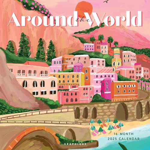 Graphique 2025 Around The World Wall Calendar | 12” x 12” | Thick Paper | Home & Office Organizer | Large Monthly Grid | 3 Languages & Marked Holidays | 4 Month Preview Page for 2026 - color: Around the World, style: NEW 2025