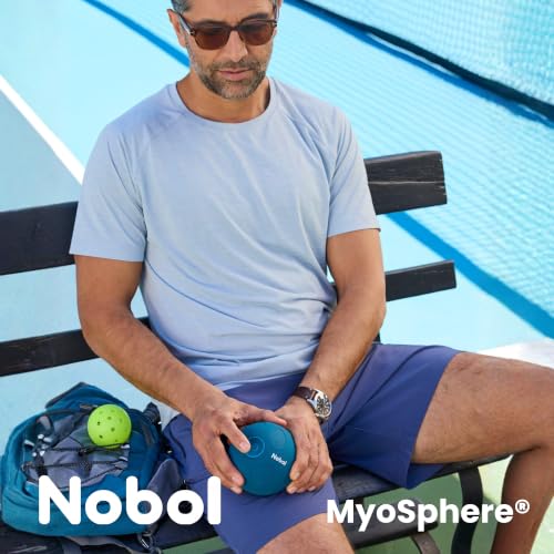 MyoSphere® Vibration Massage Ball Portable Muscle Recovery Tool | Nobol Deep Tissue Vibration Rechargeable Massager - Nobol Blue - color: Nobol Blue
