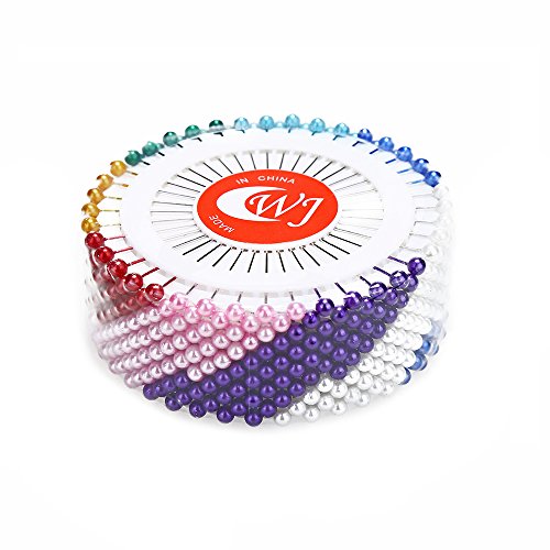 DECORA 480 Pieces Multicolor Sewing Pins Straight Quilting Pearl Head Pins for Christmas and Other Crafts Making - color: Ct023m2p1f