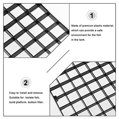 COLLBATH 10pcs Fish Tank Grid Divider Tray Aquarium Separation Net for Breeding and Aggressive Fish Easy Installation Isolation Board for Bottom Use