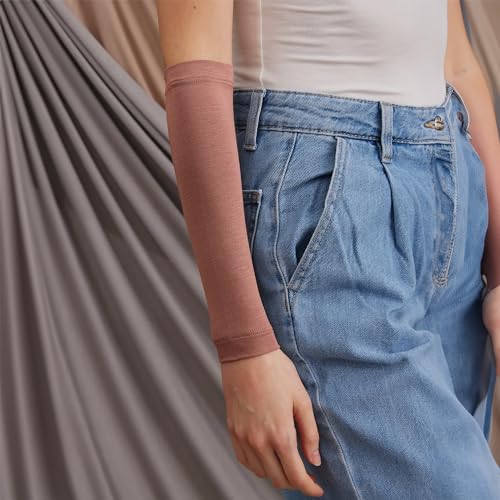 Modest Arm Cover | Jersey Arm Cover | Modest Sleeve Covering for Muslim Women - color: Dusty Rose