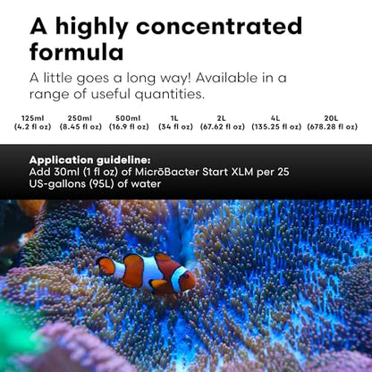 Brightwell Aquatics MicroBacter Start XLM - Concentrated Freshwater Nitrifying Bacteria - Quick Start Fish Tank Starter, Lift Microbe Levels & Water Filtering - Aquarium Water Treatments, 16.9 fl oz - size: 500-ML