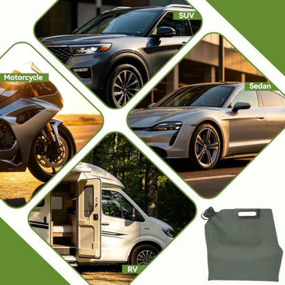 Agatige Fuel Bag for Gasoline, TPU Leakproof Portable Handheld Vehicle Oil Transfer Bag Gasoline Container for Drivers Motorcycles SUVs Road Trips (10L) - style: 10l