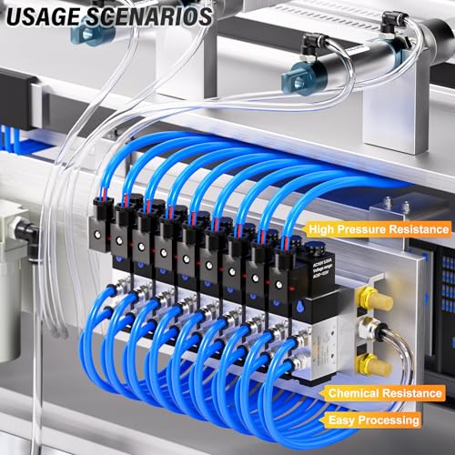 TAILONZ PNEUMATIC Air Line 3/8 inch od Blue Pneumatic Nylon Tube 32.8ft Air Brake Tubing Nylon Hose - color: Blue-Nylon, size: 3/8'' OD/32.8ft/10m