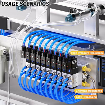 TAILONZ PNEUMATIC Air Line 3/8 inch od Blue Pneumatic Nylon Tube 32.8ft Air Brake Tubing Nylon Hose - color: Blue-Nylon, size: 3/8'' OD/32.8ft/10m