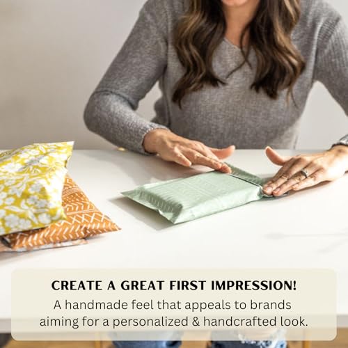 Poly Mailers 6x9 Inch 100 Pack Small Shipping Bags Strong Thick Mailing Envelopes | Self Sealing Adhesive | Waterproof & Tear Resistant | Small Business Packaging for Clothing - Boho Sage Green - color: Green, size: 6x9 (100 Pack)