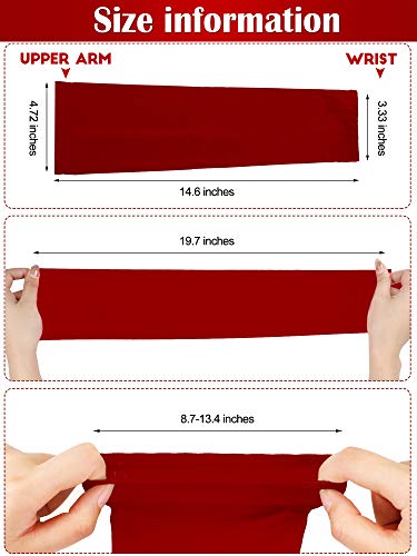 Bememo 9 Pairs UV Protection Sleeves Cooling Sleeves Long Arm Covers Arm Sleeves for Men and Women - color: Mixed Colors