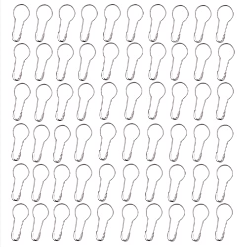 500Pcs Silver Safety Pins 0.8" Metal Bulb Pins Gourd Pin Clothing Tag Pins Calabash Pin for DIY Craft, Home Accessories - color: Silver