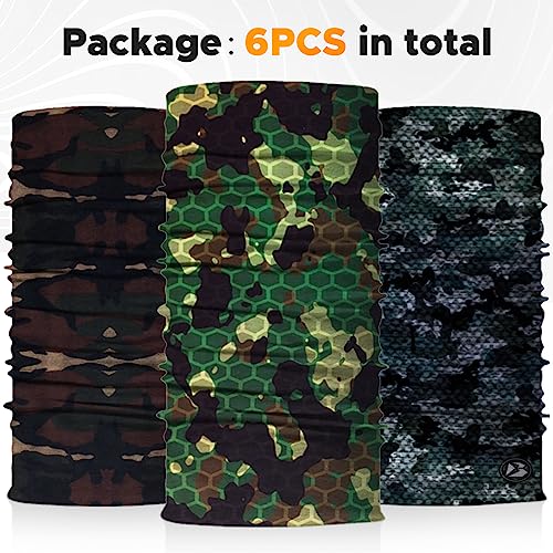 JOEYOUNG Headwear, Bandana, Neck Gaiter Head Wrap Headband Balaclava Magic Scarf - color: A-camouflage Geometry