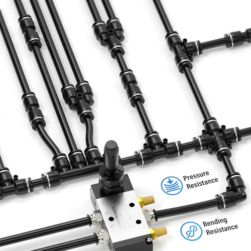 TAILONZ PNEUMATIC Air Line DOT 3/8 inch od Black Pneumatic Nylon Tube 32.8ft Air Brake Tubing Nylon Hose - color: Black-Nylon, size: 3/8'' OD/32.8ft/10m