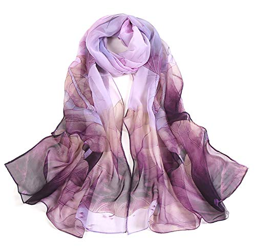 Acotavie Scarfs for Women Lightweight Fashion Scarves Print Floral Pattern Scarf Shawl Wraps - color: W02