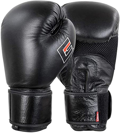 Combat Corner Elite Boxing Gloves Leather for Men and Women - Kickboxing, MMA, Muay Thai Sparring Training Gloves - size: 16 oz.