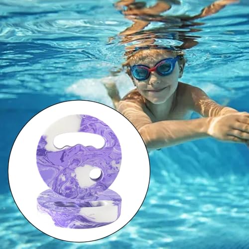 Menolana Water Exercise Discs Pool Resistance, Swim Discs Lightweight Buoyancy EVA Foam Aerobic Equipment for Water Workout Beach Pool - color: Purple White